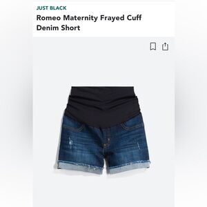 Just Black Maternity Shorts Size 25